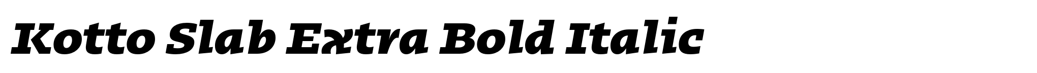 Kotto Slab Extra Bold Italic image